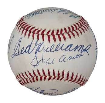 500 Home Run Club Multi-Signed Baseball With 11 Signatures Including Williams & Mantle (PSA/DNA)